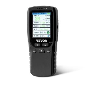 VEVOR Air Quality Monitor 8-IN-1, Professional PM2.5 PM10 PM1.0 Particle Counter, Formaldehyde, Temperature, Humidity