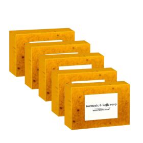 Only Supports Self Pickup With Waybill Turmeric Kojic Acid Brightening Soap, Deep Cleansing & Hydrating Bar For Radiant, Even-Toned Skin (Option: 5 bars)