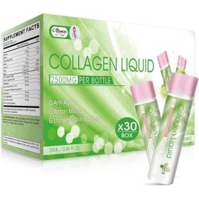 Liquid Collagen For Women, 2500mg Beauty Collagen Drink With Marine Collagen Peptides Glutathione Anti-Aging, Retain Moisture, Vitamin C & B (Option: Default)