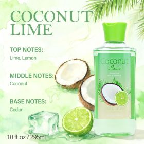 12 Scents,9.98 Oz. Unisex Shower Gel,body Wash. Large Size, Gently Cleanses And Moisturizes, Enriched With Aloe Vera And Vitamin E. Floral, Fruit (Option: Coconut Lime)
