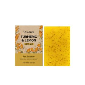 Turmeric Lemon Cleansing Soap Gentle Cleansing Whole Body Refreshing Moisturizing Body Soap (Option: Default)