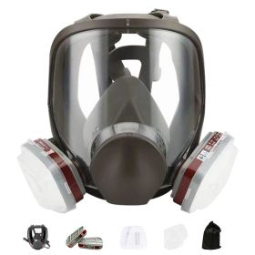 6800 Full Face Gas Mask 15 IN 1 Chemical Vapor Paint Spray Respirator With Filter (Option: 1PC)