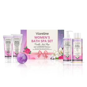 Women's Fragrance Bath Set Gentle Clean Relief Dry Smooth Delicate Skin Care (Option: Default)