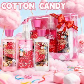 3-Piece Cotton Candy Bath & Body Care Travel Set, Home Spa Gift Set Includes Body Lotion, Shower Gel, And Fragrance Mist, Personal Body Care Trav (Option: Cotton Candy)
