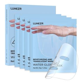 5 SHEETS/BOX Deep Collagen Anti Wrinkle Lifting Mask Pink to Transparent Collagen Mask Skincare Facial Masks for Women Skin Care Deep Hydration D (Option: Blue)