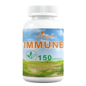 WINYEL IMMU 150 - Ultimate Multivitamin & Immune Supplement, 150 Capsules With 70 Plant-Based Minerals & 80 Additional Nutrients For Healthcare & (Option: 01)